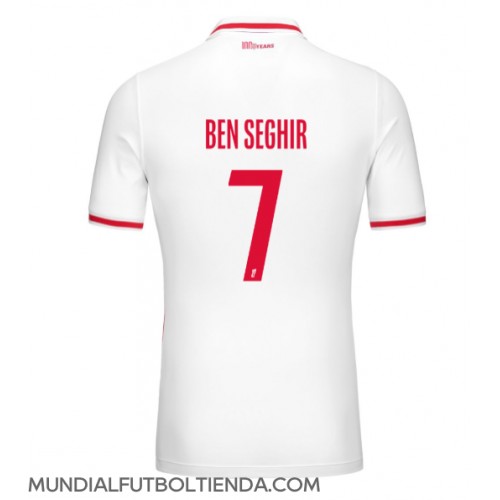 Camiseta AS Monaco Eliesse Ben Seghir #7 Primera Equipación Replica 2024-25 mangas cortas
